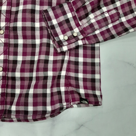 The North Face Purple Plaid Button Up Shirt - Picture 4 of 6